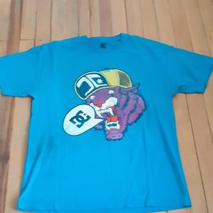 DG Men's T Shirt  blue size Large whit logo